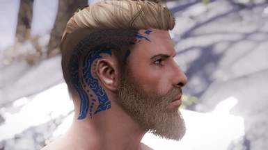 Ragnar with head tattoo overlay