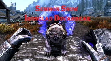 Summon Snow armored Dovahbear