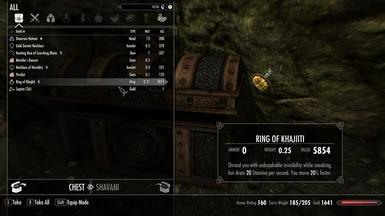 I was succing boulderfall cave's bandits dry as a vampire, and the boss chest contained meridia's beacon AND ring of khajiit. That's what i call meridian intervention.