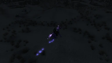 Spectral Horse flaming hoofprints - Night