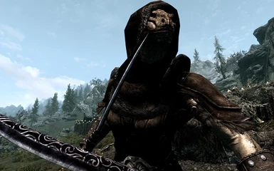Fur Hoods HD - Argonian with Leather Armor