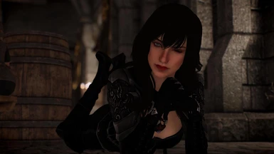 Winking at you. Dialogue support for the Lustmord armor is added by this mod through an optional patch.