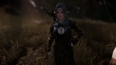With elf ears.