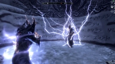 Miraak casting a Storm-attuned Dragon Aspect
