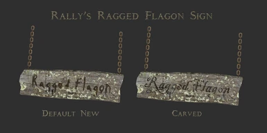 Rally's Ragged Flagon Sign