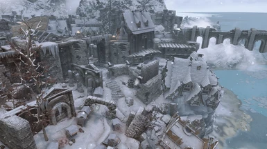 Winterhold - destroyed part of city (JK´sSkyrim)