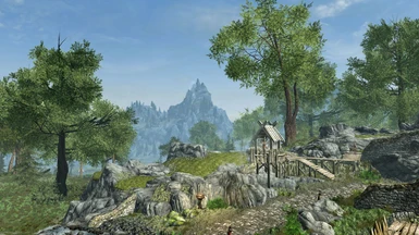 Looking out from the walls of Whiterun