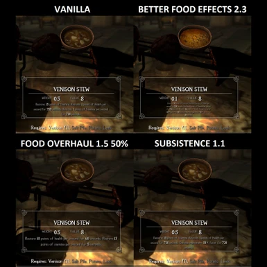 food mods compared 11