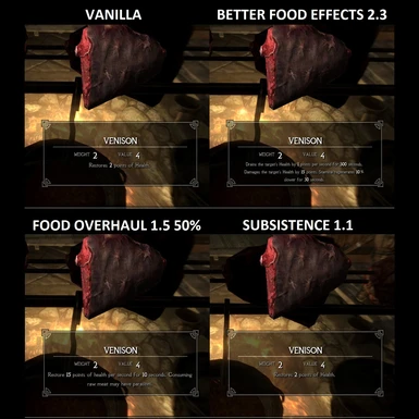 food mods compared 13