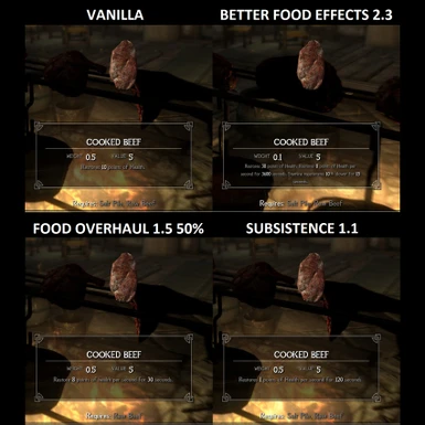 food mods compared 04