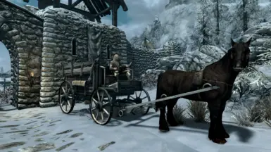 Relocated carriage in Dawnstar.