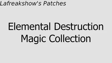 elemental destruction magic skyrim special edition