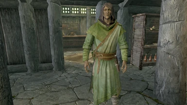Here Nelacar wears apprentice alteration robes and has something weird happen with his eyes