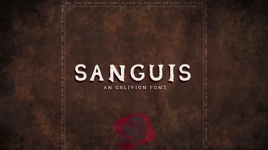 Sanguis - An Oblivion Font