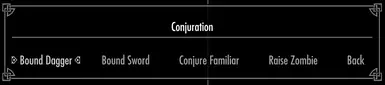 Conjuration Menu