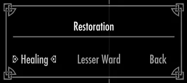 Restoration Menu