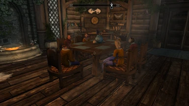 Lunchtime at Elysium Estate - at least enough chairs for 6