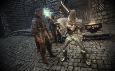 you ever need to wear only a colovian fur helm and dab on an Alik'r dude in the rain?