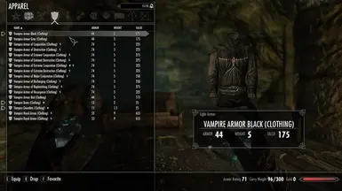 Unarmored Vampire Armors at Skyrim Special Edition Nexus - Mods and ...