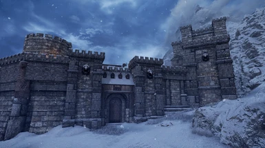 Northeast Gate and Castle in snow