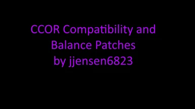 CCOR compatibility and balance patches