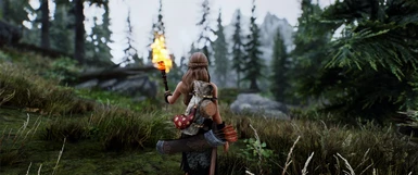 Torch and Axe equipped, removed from pack