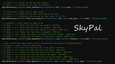 Part of the SkyPal_References interface