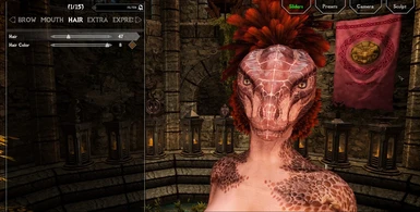BeastHHBB hair with Argonians Enhanced Feather Textures