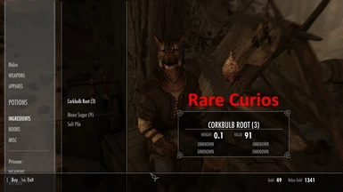 Rare Curios - Items added