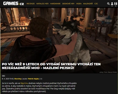 Congratz, your mod got featured in czech gaming news
