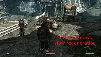 Slow regeneration in the shadows