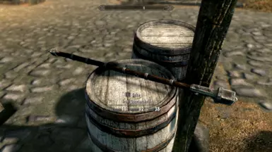 Iron Quarterstaff on barrel.