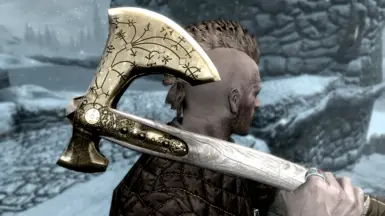 Ebony And Elven Leviathan Axe Replacer At Skyrim Special Edition Nexus Mods And Community