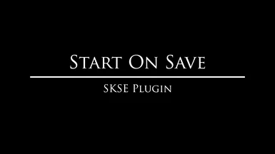 Start On Save