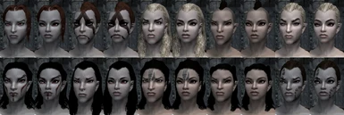 Dark Elf preset comparison (original | modded)