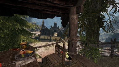 view from more private picnic, ruined building from ESO imports
