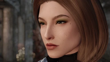 The eye shadow on Imperial 03 with different hair
