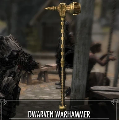 skyrim dwarven warhammer
