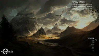 Main Menu Background Replacement - Skyrim Valley Concept Art - Different Versions