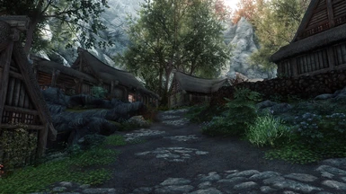 With Bjorn ENB and Reshade, EVLAS, and several flora/texture mods.