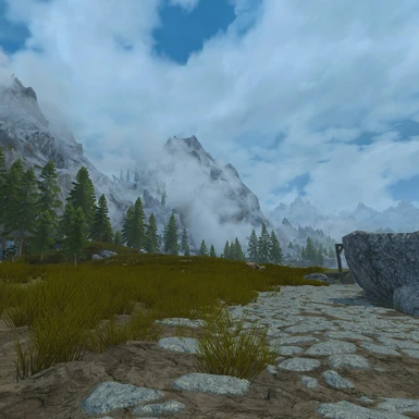 Whiterun brown tundra version/recolored version with Azurite Weathers + Sensorium ENB Lut disabled