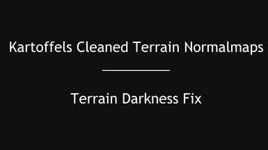 Kartoffels Cleaned Terrain Normalmaps - Terrain Darkness Fix
