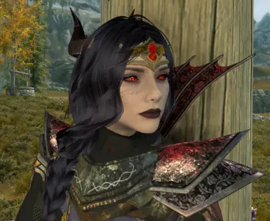 Thank you Serkethetyt! Goth look. 2K Textures/No ENB (wig via Divine Elegance)