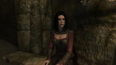 Serana waiting patiently until I finish looting draugr in Kolbjorn Barrow
