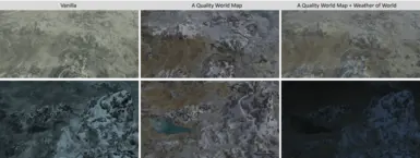 Day and night comparison of maps