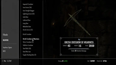 Shops have a chance to sell the new Crossbows (enchanted and unenchanted)
