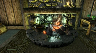 Fireplace with Cookingpot.