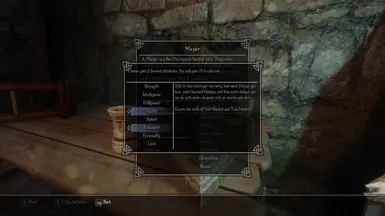 Class Creation Menu - Attributes