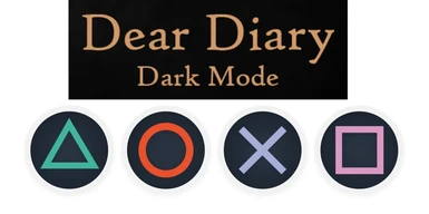 Dear Diary Dark Mode - PlayStation Icons Patch