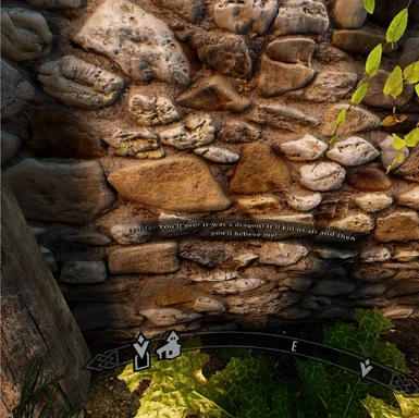 Stones in wall have depth